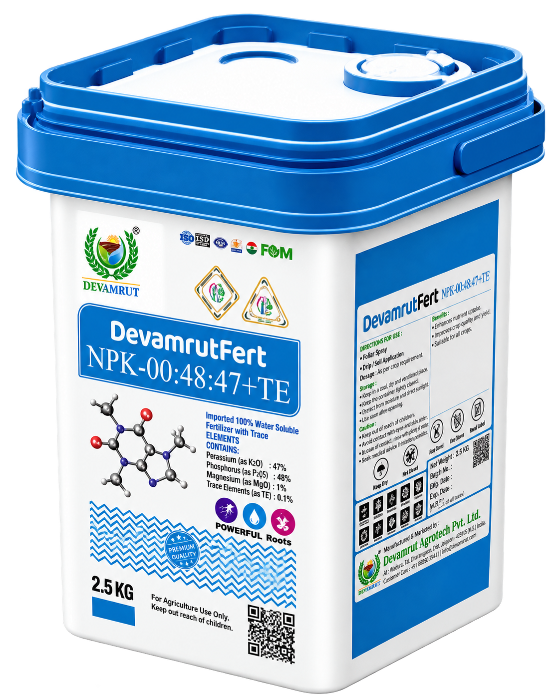 DevamrutFert NPK-00:48:47+TE 2.5 kg bucket
