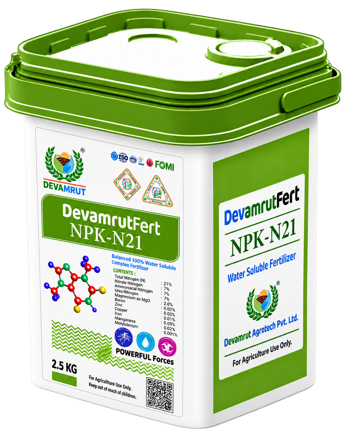 DevamrutFert NPK-N21 2.5 kg bucket